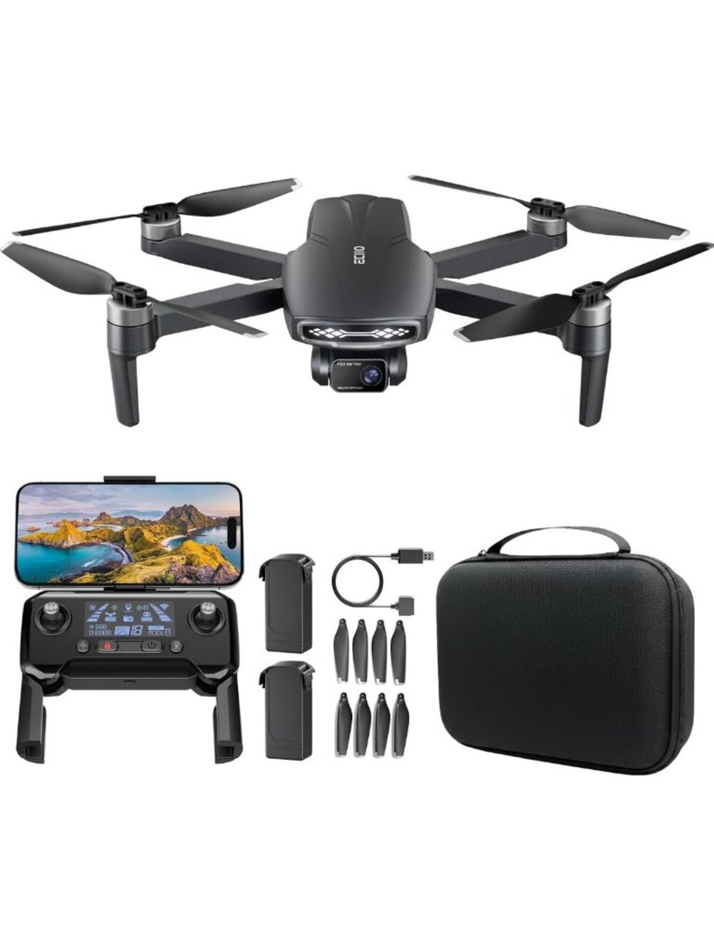 4K Camera GPS Drone for Adults, Brushless Motor & Optical Positioning, Easy Fly